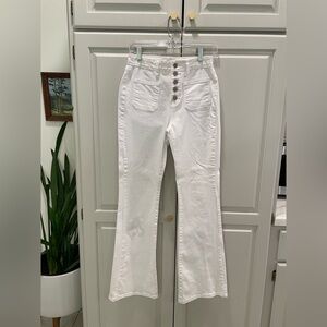 Women's White Flared Jeans
